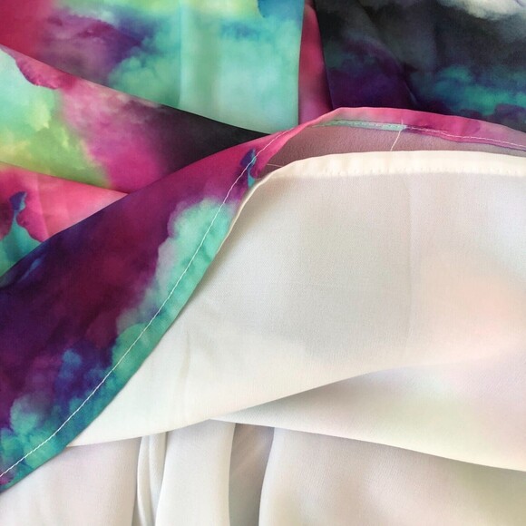 Adelyn Rae Sleeveless Watercolor Fit and Flare Mini Cocktail Dress Size S - Picture 9 of 12